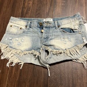 Denim shorts